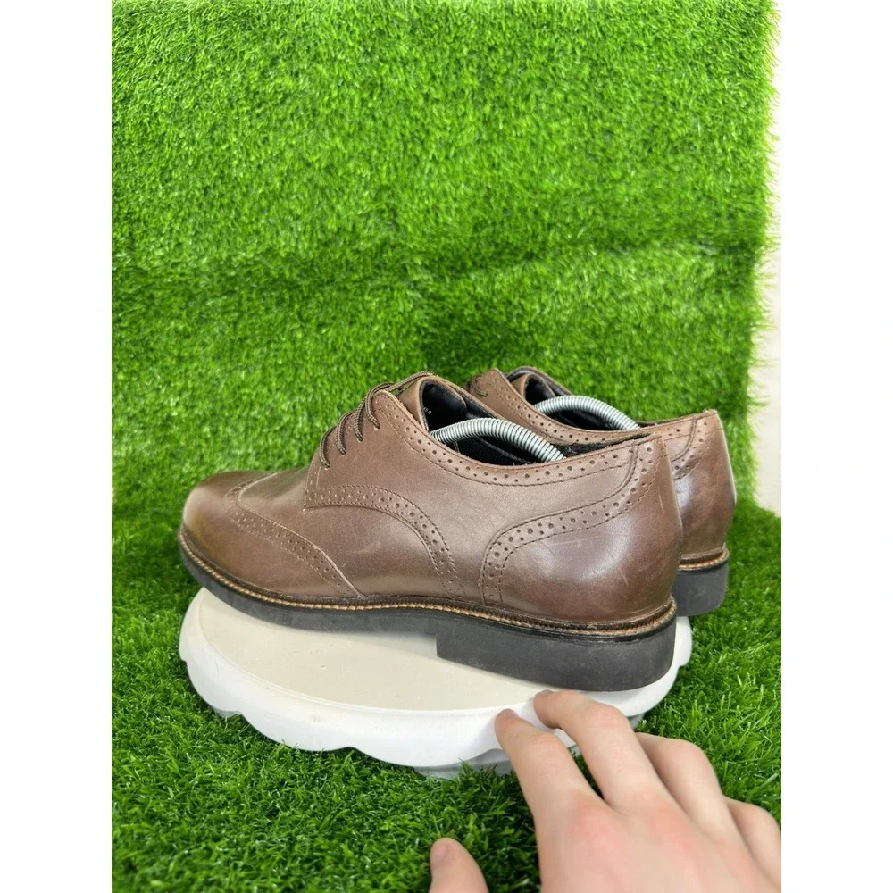 Apex LT710M Men's Oxford Dress Shoe Wingtip Brown Size 11.5 M